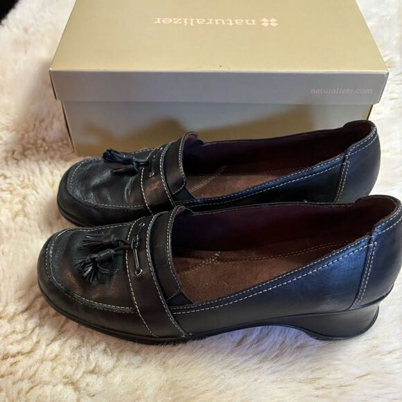 Naturalizer Telene Black Leather Tassel Loafers size 10 - Picture 7 of 7